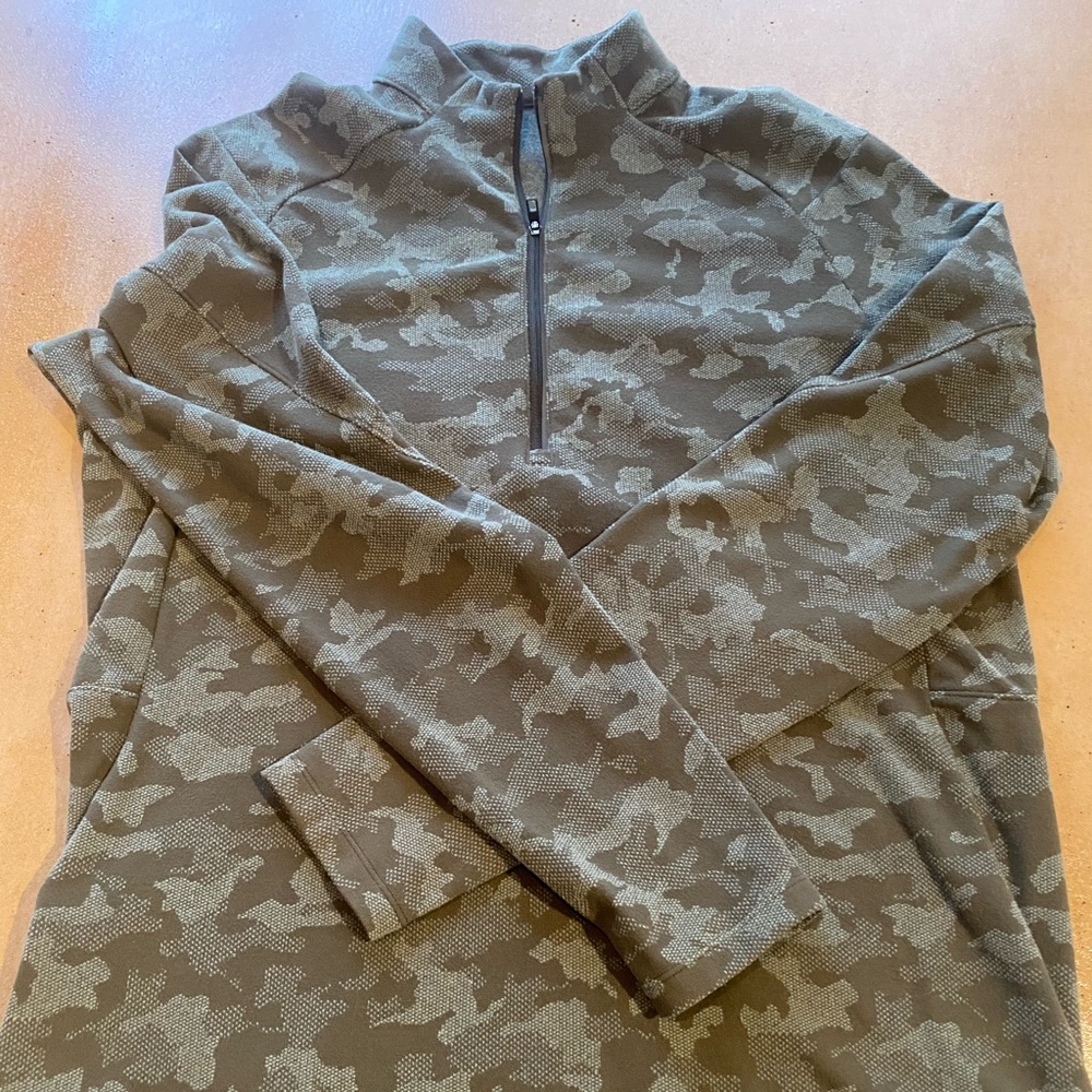 Mens large lululemon surge warm 1/2 zip
